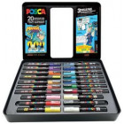 Mallette métal noire POSCA Manga Hero - Coffret 20 marqueurs