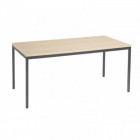 Table Poly Chêne Clair - 120 x 60 cm, pieds gris anthracite