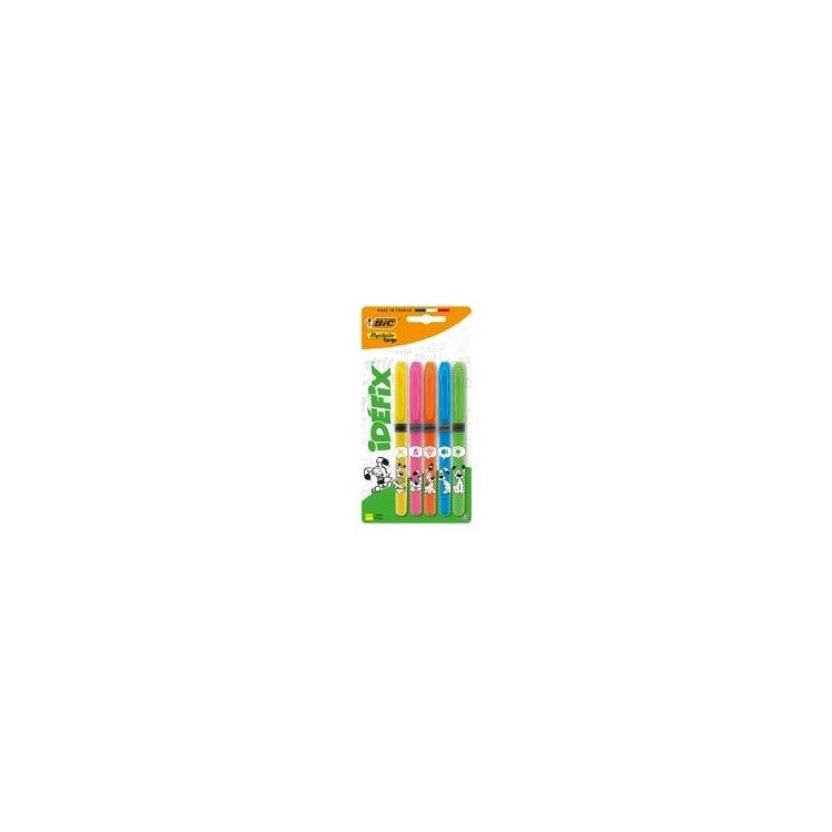 Surligneur BIC Highlighter Grip Décor - Idéfix, fluo