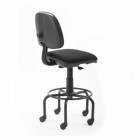 Tabouret haut RD-980 - Siège tapissé ignifuge - Base métal - Hauteur réglable