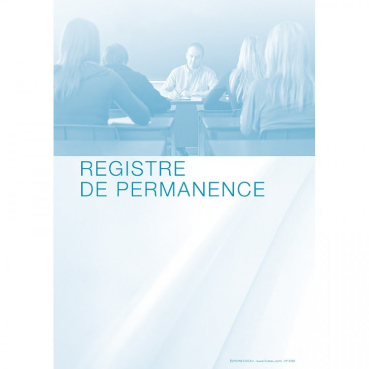 Registre de Permanence - 384 pages - Format 22,5 x 32 cm - Couverture rigide