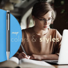 STYLO-BILLE SNAP K10 OR PLATINE ETUI METAL