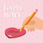 Bloc-notes adhésifs Lovely Notes C?ur