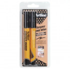 Lot de 2 marqueurs béton noirs – BTP– Pointe 1,5 mm