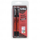 Lot de 2 marqueurs noirs spécial électricien – Double pointe – Artline