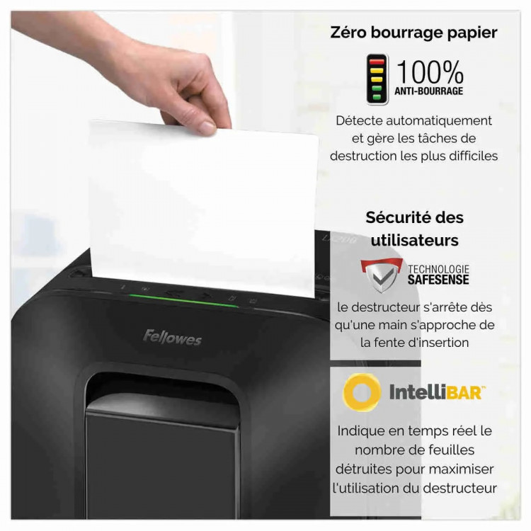 DESTRUCTEUR DE DOCUMENTS POWERSHRED 75CS FELLOWES