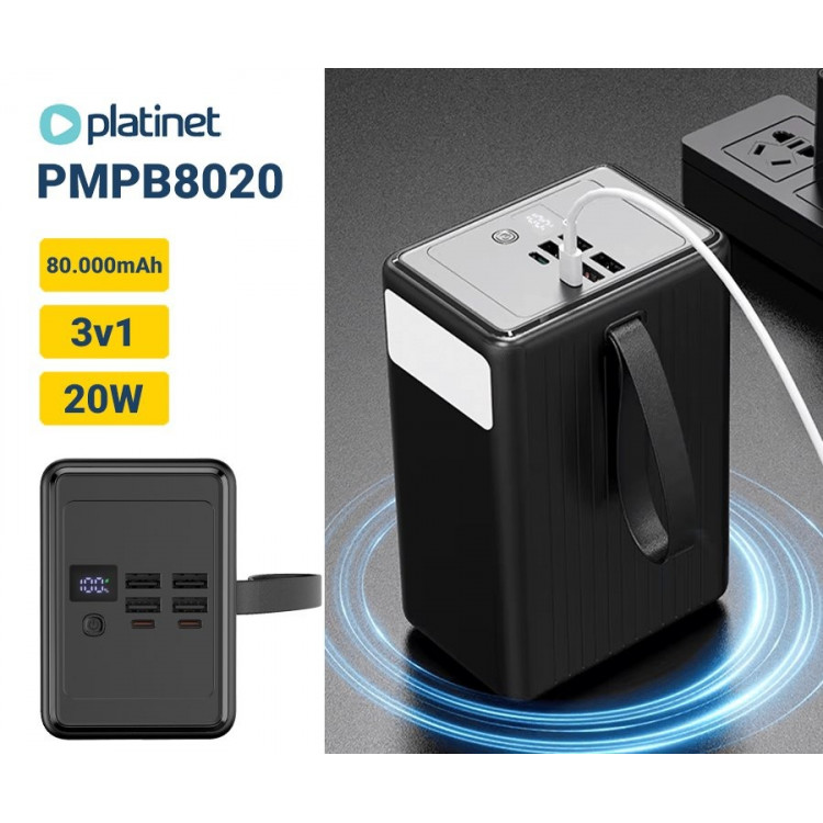 Batterie externe 80 000 mAh 20 W Quick Charge 3.0