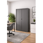 ARMOIRE HAUTE RIDEAUX COULISSANT - Anthracite (198x120cm)