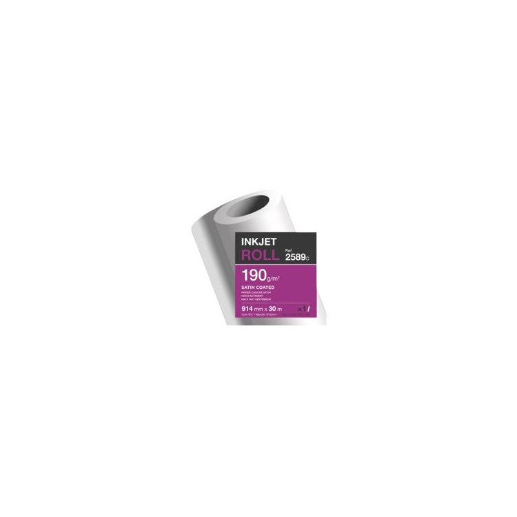 BOBINE PAPIER COUCHE A1 SAT 190G 30M