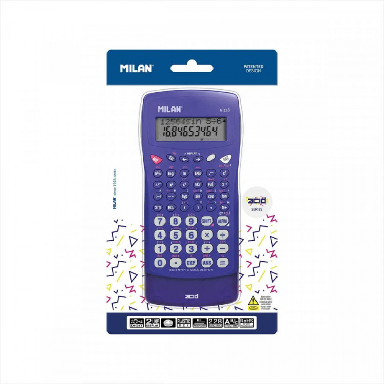 Calculatrice scientifique M228 Acid BLEU