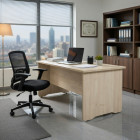 BUREAU COMPACT HETRE 180*80*74 PIEDS HETRE