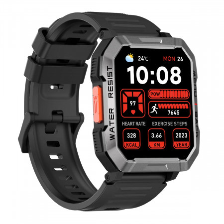 Blackview W60 – Montre connectée outdoor Bluetooth avec lampe torche LED, boussole et batterie 900 mAh