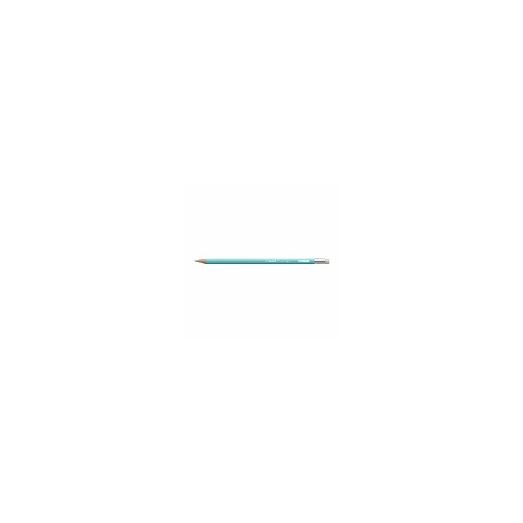Crayon graphite STABILO Swano Pastel HB avec gomme – Bleu pastel