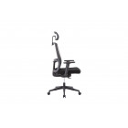 Fauteuil de bureau SAKA ergonomique avec dossier haut en résille et soutien lombaire réglable