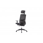 Fauteuil de bureau SAKA ergonomique avec dossier haut en résille et soutien lombaire réglable