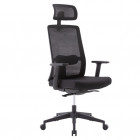 Fauteuil de bureau SAKA ergonomique avec dossier haut en résille et soutien lombaire réglable