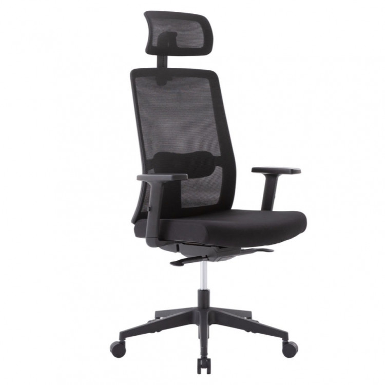 Fauteuil de bureau SAKA ergonomique avec dossier haut en résille et soutien lombaire réglable