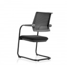 Chaise visiteur SAHARA – Dossier résille & structure luge robuste pour espaces professionnels