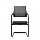 Chaise visiteur SAHARA – Dossier résille & structure luge robuste pour espaces professionnels