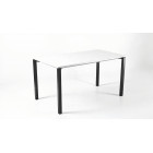 Table POLY BLANC – 120 x 60 cm | Table de bureau robuste et fonctionnelle pour espaces professionnels