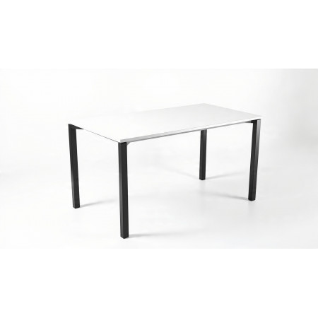 Table POLY BLANC – 120 x 60 cm | Table de bureau robuste et fonctionnelle pour espaces professionnels