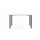Table POLY BLANC – 120 x 60 cm | Table de bureau robuste et fonctionnelle pour espaces professionnels