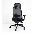 Fauteuil de bureau PAULA ergonomique avec dossier résille, accoudoirs 3D et appuie-tête réglable