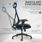 Fauteuil de bureau ARAE – Ergonomie et confort au quotidien