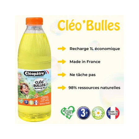 Recharge solution à bulles 1 litre – Des heures de jeu pour les enfants