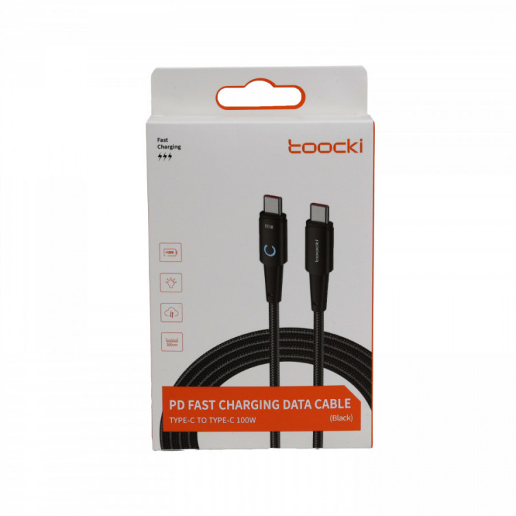 Câble de charge Wonday USB-C vers USB-C 2 m – Charge rapide PD 100W