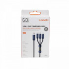 Câble USB-A vers Lightning/USB-C/Micro-USB Digital QC 66W – Charge rapide multi-connecteurs