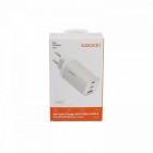 Chargeur secteur GaN 65W Wonday – 1 port USB-A, 2 ports USB-C, blanc