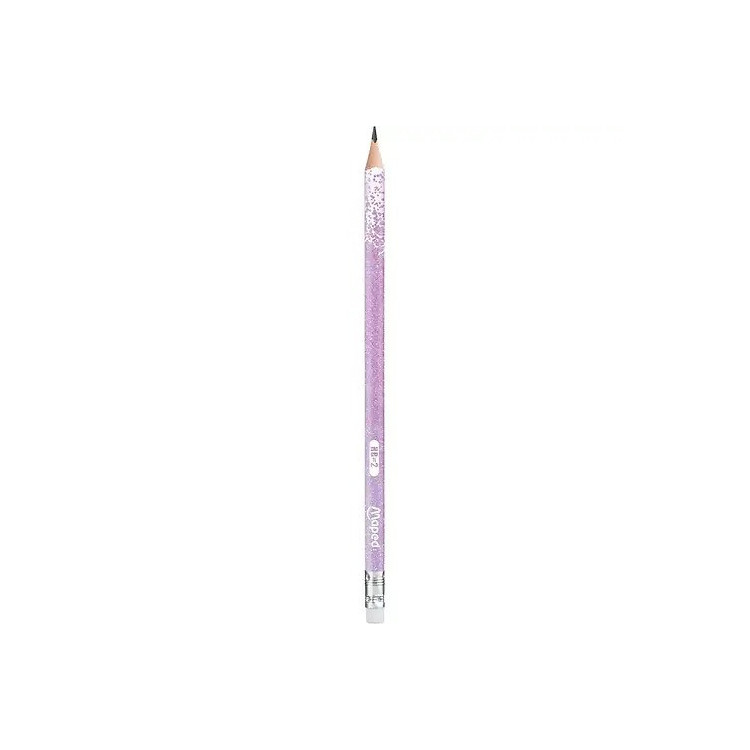Crayon graphite GlitterDeco HB Maped – Résine recyclée, ornements glitter