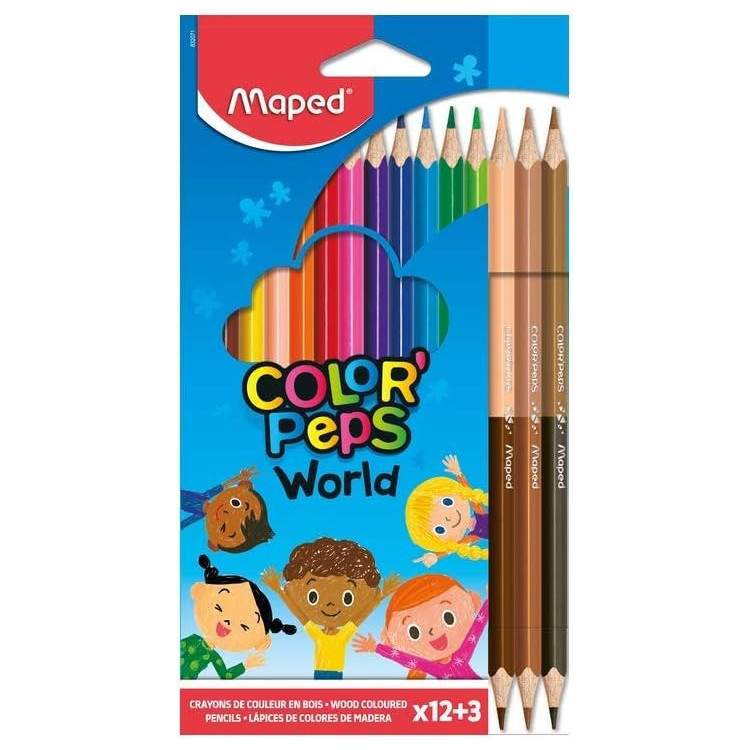 CRAYONS COULEUR COLOR PEPS WORLD X15