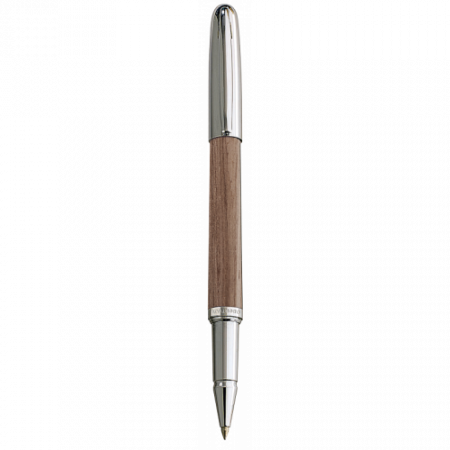 Stylo roller Sequoia Hêtre-Chrome Oberthur – Attributs chromés brillants