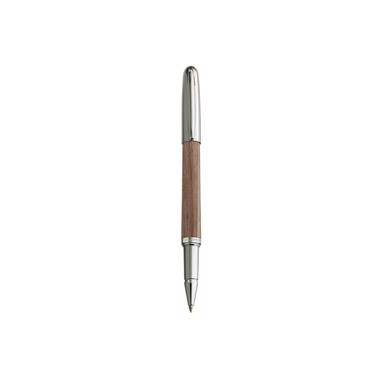 Stylo roller Sequoia Hêtre-Chrome Oberthur – Attributs chromés brillants