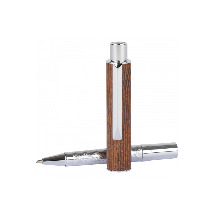 Stylo bille télescopique Ottawa Bois de Rose Oberthur – Capuchon en bois naturel