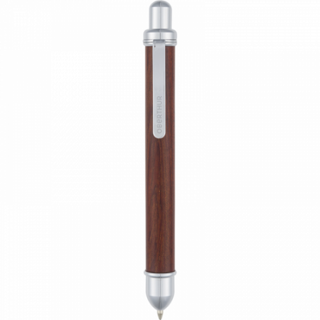 Mini stylo bille Tolède Oberthur – Bois de rose et chrome, support bois pour smartphone