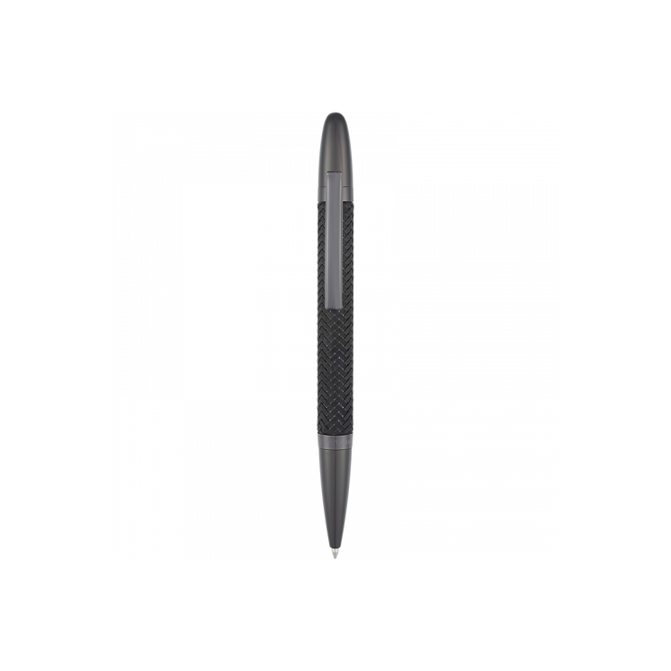 Stylo bille Phoenix noir Oberthur – Corps en fils métalliques tressés