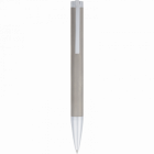 Stylo bille Titane gris Oberthur – Mécanique twist, agrafe incrustée chrome brillant