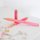 Parure roller et bille Carmen fuchsia Oberthur – Motifs fleuris, coffret boîte imprimée