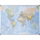 Tableau carte du monde magnétique Bi-Silque 90x120 cm – Surface effaçable à sec