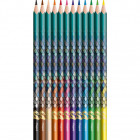 Crayons de couleur Dragon Maped x12 – Mine tendre, forme triangulaire ergonomique