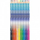 Crayons de couleur Arctic Maped – Boîte de 12 crayons en bois à mine tendre et résistante