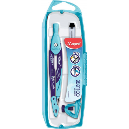 Compas Open 3 pièces Arctic Vibes Maped – Coffret métal avec bague universelle