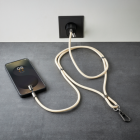 Lanière de charge portable Intenso beige – Charge et transporte votre smartphone en toute sécurité