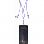 Lanière de charge portable Intenso lila – Charge et transporte votre smartphone en toute sécurité