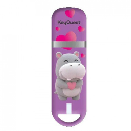 Clé USB 32 Go KeyOuest Animaux Hippo – Design hippopotame, édition Rentrée des Classes 2026 Collection Animaux