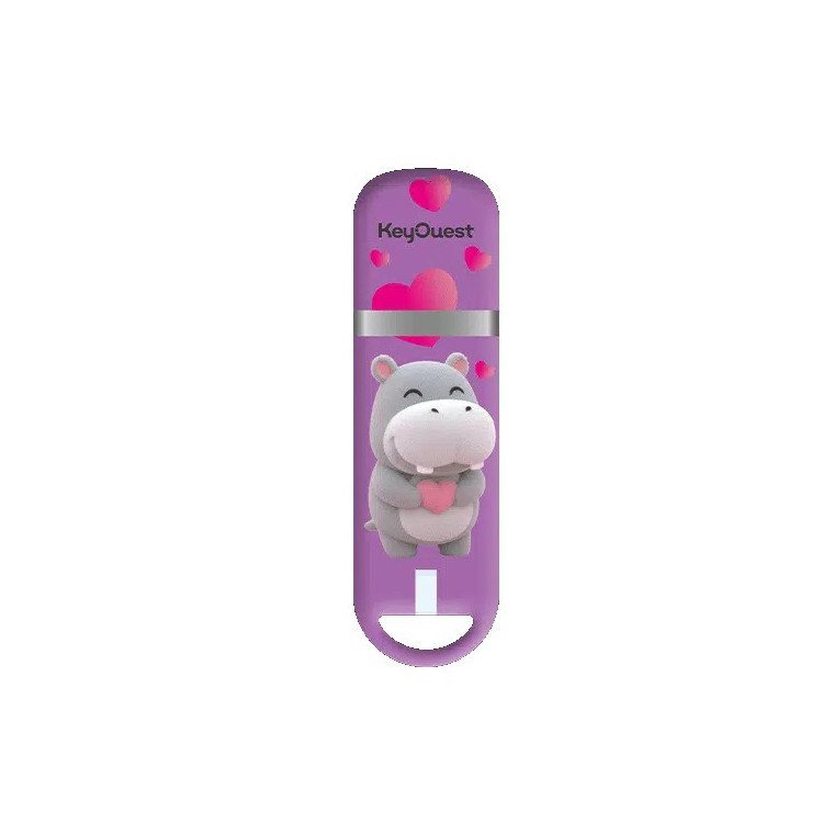 Clé USB 32 Go KeyOuest Animaux Hippo – Design hippopotame, édition Rentrée des Classes 2026 Collection Animaux