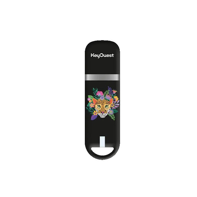 Clé USB 32 Go KeyOuest Safari Panthère – Design floral et panthère, édition limitée Collection Safari